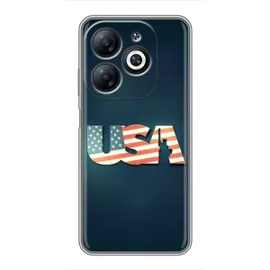 Чехол Флаг USA для Infinix Smart 8 (USA)