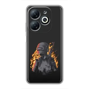 Чохол з картинкою "Герой Pubg" на Infinix Smart 8 (В полум'ї)