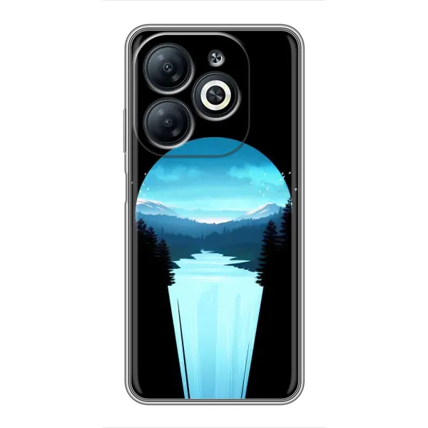 Чехол с рисунком «Синий Водопад» для Infinix Smart 8 Чехол с рисунком «Синий Водопад» для Infinix Smart 8