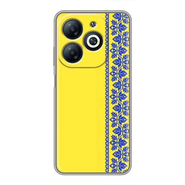 Чехол с рисунком «Вышиванка на желтом» для Infinix Smart 8 Чехол с рисунком «Вышиванка на желтом» для Infinix Smart 8