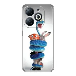 Силіконовий чохол з принтом Зоотрополіс для Infinix Smart 8 (Змія Зоо)