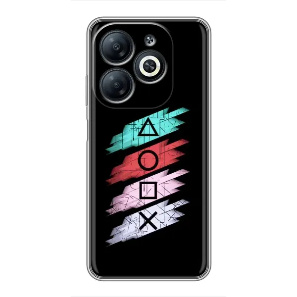 Чехол с рисунком «Значки Sony» для Infinix Smart 8 Чехол с рисунком «Значки Sony» для Infinix Smart 8