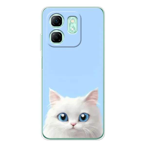 Чехол с рисунком «Белый кот» для Infinix Smart 9 Чехол с рисунком «Белый кот» для Infinix Smart 9