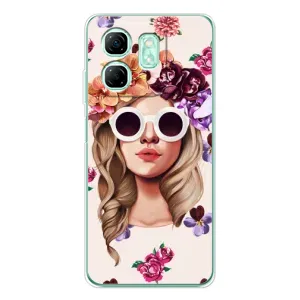Чехол с картинкой Модные Девчонки Infinix Smart 9 (Девушка в очках)