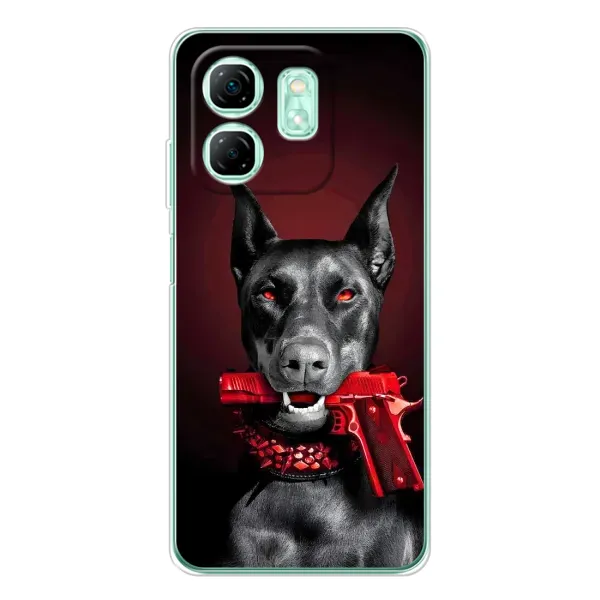 Чехол с рисунком «Доберман злой» для Infinix Smart 9
