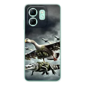 Чохол з мемами траралело тралала для Infinix Smart 9 (Гусіні і крокоділо)