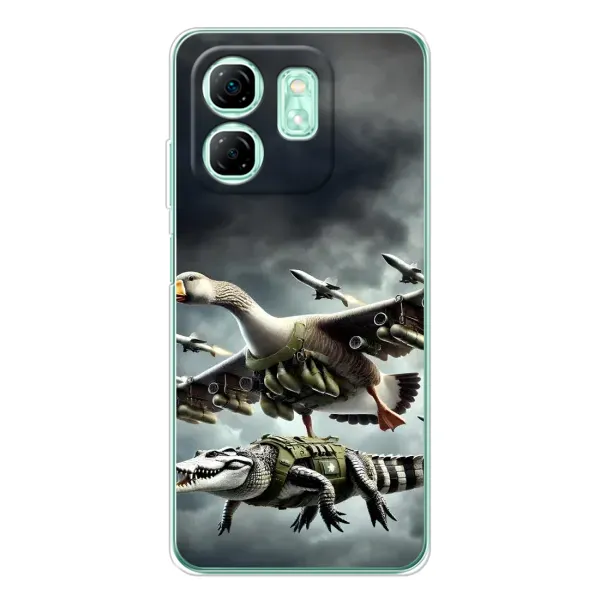 Чехол с рисунком «Гусини и крокодило» для Infinix Smart 9 Чехол с рисунком «Гусини и крокодило» для Infinix Smart 9