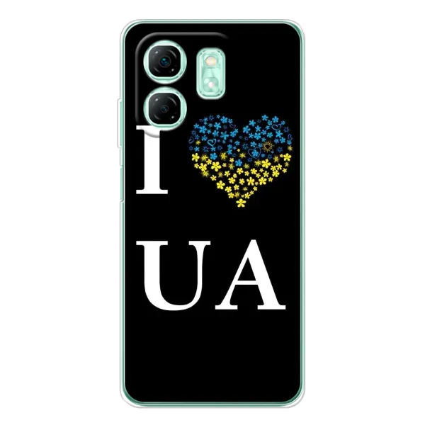 Чехол с рисунком «I Love UA» для Infinix Smart 9 Чехол с рисунком «I Love UA» для Infinix Smart 9