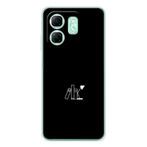 Чохол з картинками на чорному фоні для Infinix Smart 9 (Книжки)