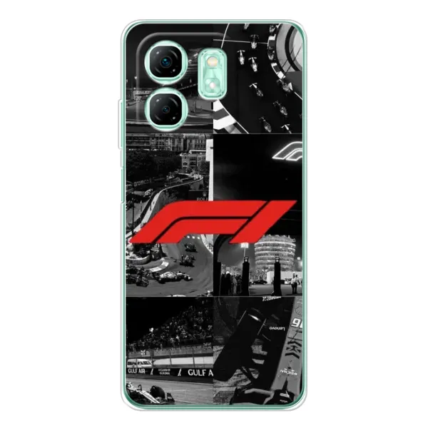 Чехол с рисунком «Коллаж Формула 1» для Infinix Smart 9 Чехол с рисунком «Коллаж Формула 1» для Infinix Smart 9