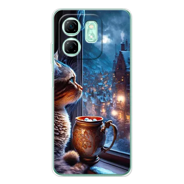 Чехол с рисунком «Кот новогодний» для Infinix Smart 9 Чехол с рисунком «Кот новогодний» для Infinix Smart 9