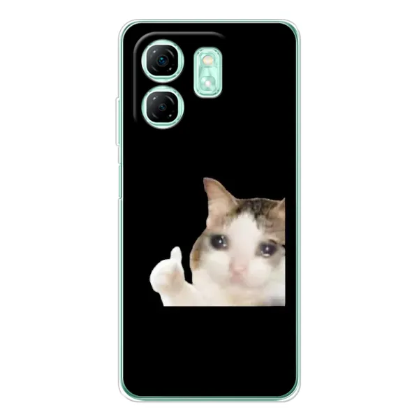 Чехол с рисунком «Кот в слезах» для Infinix Smart 9 Чехол с рисунком «Кот в слезах» для Infinix Smart 9