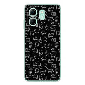 Чохол на тематику: Коти для Infinix Smart 9 (Котики на чорному)