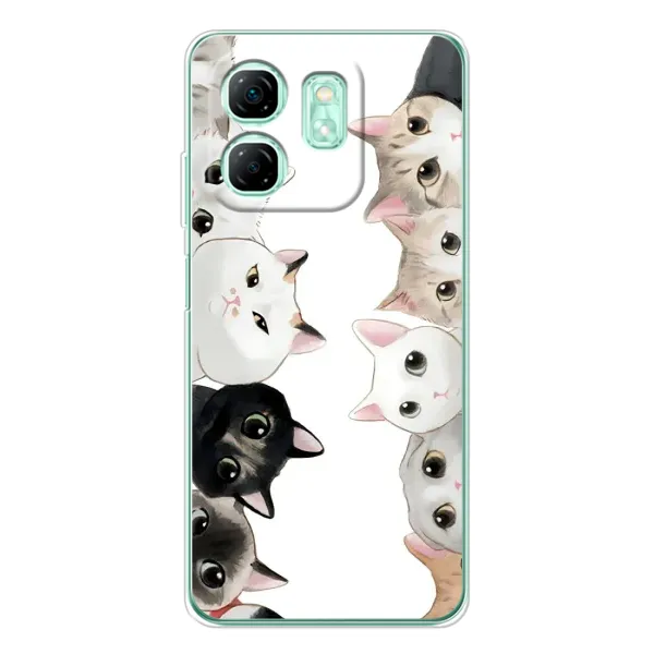 Чехол с рисунком «Коты» для Infinix Smart 9 Чехол с рисунком «Коты» для Infinix Smart 9