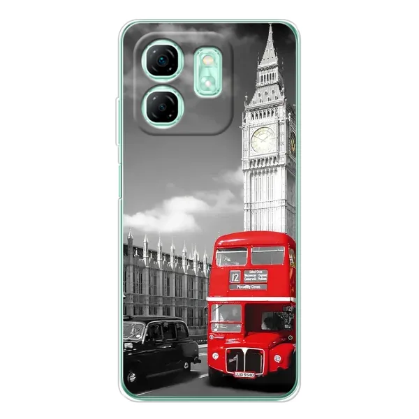 Чехол с рисунком «Красный автобус» для Infinix Smart 9 Чехол с рисунком «Красный автобус» для Infinix Smart 9
