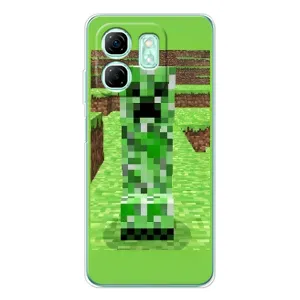 Чехлы для Infinix Smart 9 (Персонажи Майн Крафт) (Крипер 2)