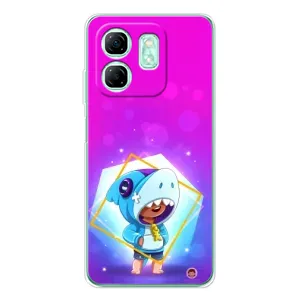 Чехол Бравл Старс для Infinix Smart 9 (Леон в костюме Акулы)