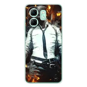 Силиконовый чехол с картинкой "Герой Pubg" на Infinix Smart 9 (Man Пубг)