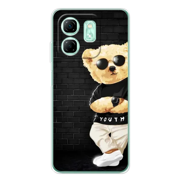 Чехол с рисунком «Мишка в очках» для Infinix Smart 9 Чехол с рисунком «Мишка в очках» для Infinix Smart 9
