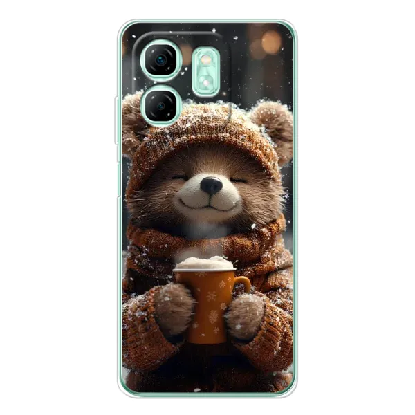 Чехол с рисунком «Медвежонок с кофе» для Infinix Smart 9 Чехол с рисунком «Медвежонок с кофе» для Infinix Smart 9
