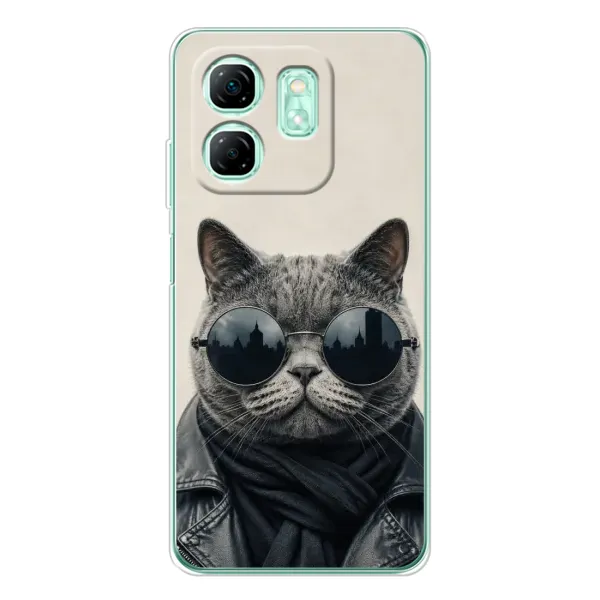 Чехол с рисунком «Модный кот» для Infinix Smart 9 Чехол с рисунком «Модный кот» для Infinix Smart 9