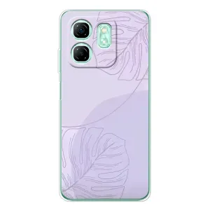 Чехол цветочный дизайн для Infinix Smart 9 (Монстера фиолетовая)