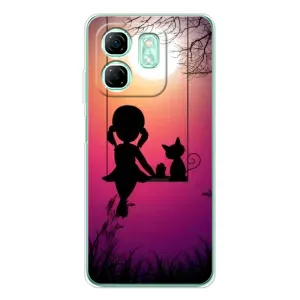 Девчачий Чехол для Infinix Smart 9 (На качели)