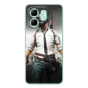 Силиконовый чехол с картинкой "Герой Pubg" на Infinix Smart 9 (Пабг)