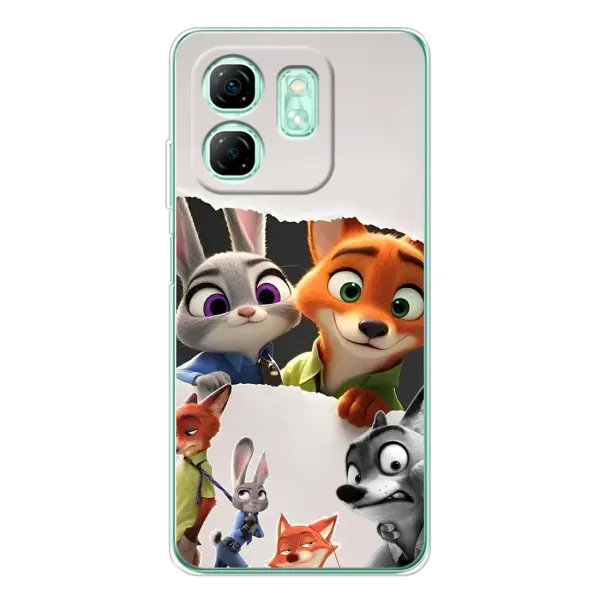 Чехол с рисунком «Персонажи Зоо» для Infinix Smart 9 Чехол с рисунком «Персонажи Зоо» для Infinix Smart 9