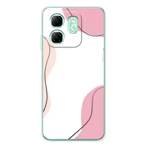 Чехол цветочный дизайн для Infinix Smart 9 (Розовый фон)