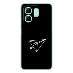 Чохол з картинками на чорному фоні для Infinix Smart 9 (Літак)