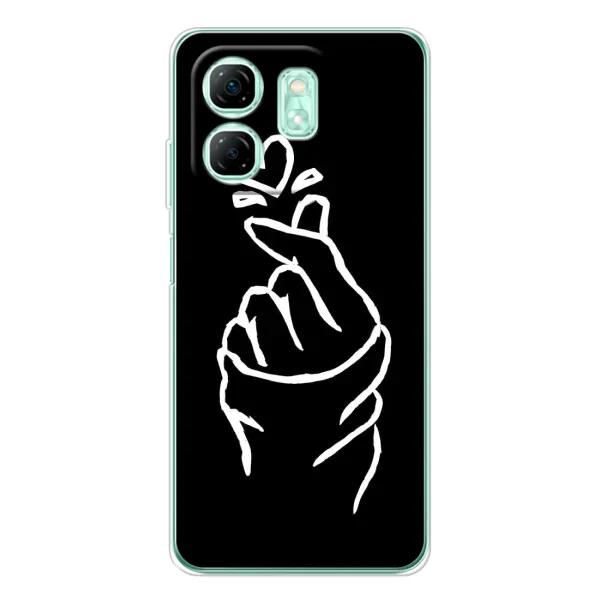 Чохол з малюнком «Сердечко на чорному» для Infinix Smart 9 Чохол з малюнком «Сердечко на чорному» для Infinix Smart 9
