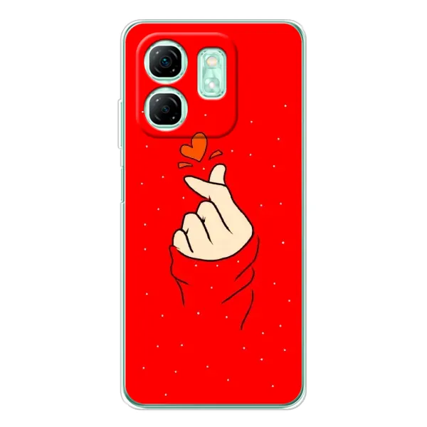 Чохол з малюнком «Сердечко на червоному» для Infinix Smart 9 Чохол з малюнком «Сердечко на червоному» для Infinix Smart 9