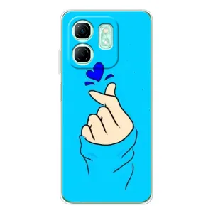Чехлы (Знак сердечка) на Infinix Smart 9 (Сердце на синем)