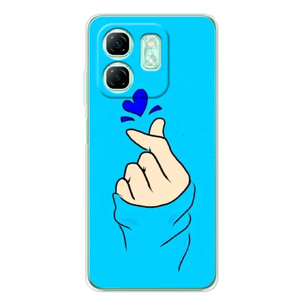 Чохол з малюнком «Сердечко на синоьому» для Infinix Smart 9 Чохол з малюнком «Сердечко на синоьому» для Infinix Smart 9