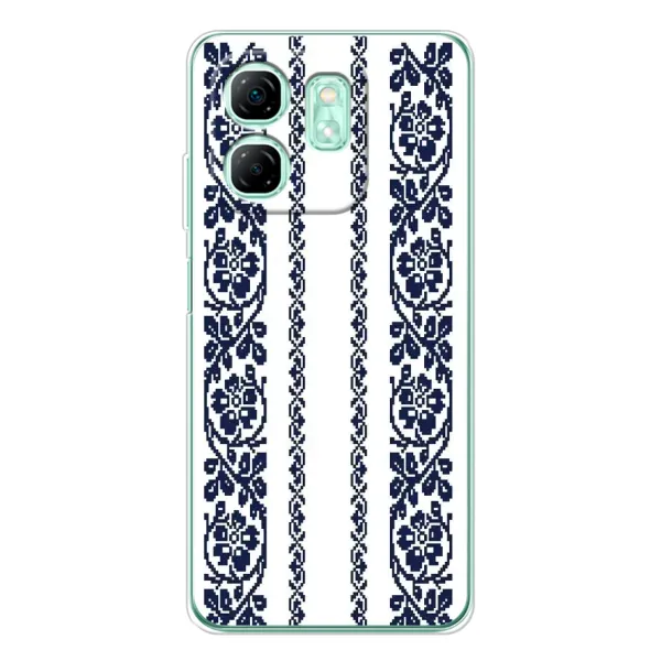 Чехол с рисунком «Синяя вышиванка» для Infinix Smart 9 Чехол с рисунком «Синяя вышиванка» для Infinix Smart 9