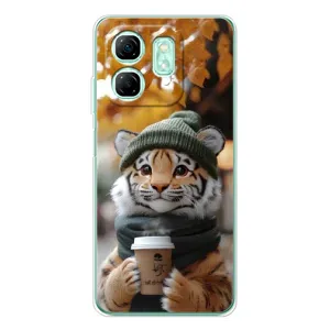 Друкований чохол 'Звірята з кавою' для Infinix Smart 9 (Тигр з кавою)