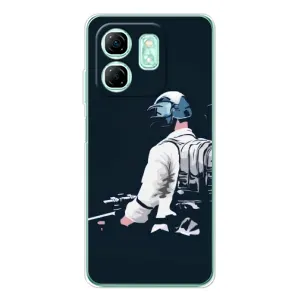 Силиконовый чехол с картинкой "Герой Pubg" на Infinix Smart 9 (В экиперовке)