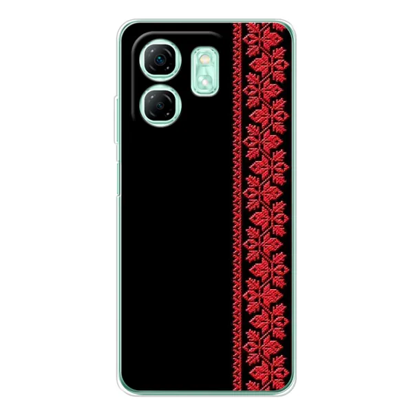 Чехол с рисунком «Вышиванка на черном» для Infinix Smart 9 Чехол с рисунком «Вышиванка на черном» для Infinix Smart 9