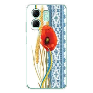 Силиконовый Чехол на Infinix Smart 9 с картинкой Вышиванки (Вышиванка с цветком)