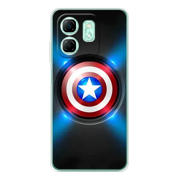 Чехол с рисунком «Яркий Щит Капитана» для Infinix Smart 9