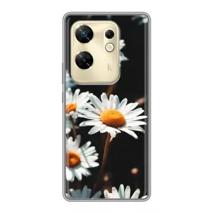 Чехол с ромашками на Infinix Zero 30 (Белые ромашки)