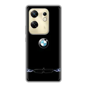 Силиконовый бампер с картинкой машины на Infinix Zero 30 (Черный BMW)