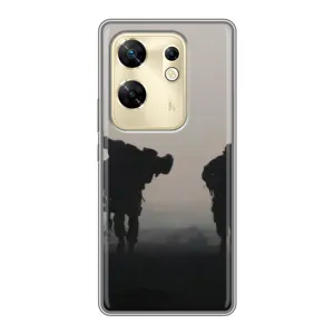 Чехлы на военную тематику для Infinix Zero 30 (Бой солдат)