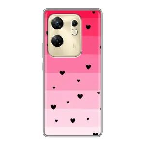 Чохли з тематикою "Маленькі Сердчеки" на Infinix Zero 30 (Чорні сердечка)