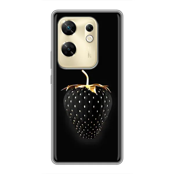 Чехол с рисунком «Чёрная клубника» для Infinix Zero 30
