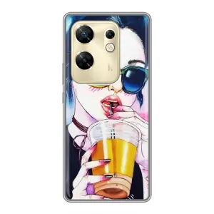 Чохол з картинкою Модні Дівчата Infinix Zero 30 (Дівчина з коктейлем)