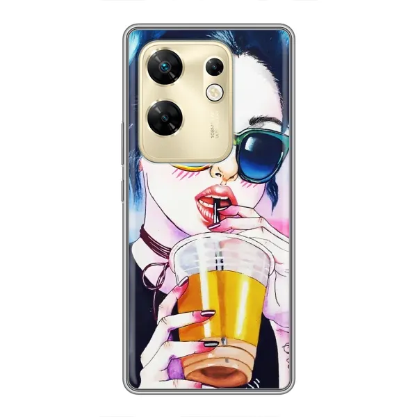 Чехол с рисунком «Девушка с коктейлем» для Infinix Zero 30 Чехол с рисунком «Девушка с коктейлем» для Infinix Zero 30