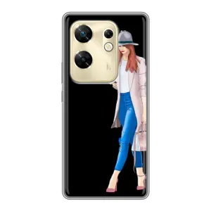 Чохол з картинкою Модні Дівчата Infinix Zero 30 (Дівчина з телефоном)