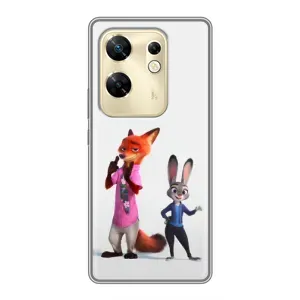 Силиконовый чехол с принтом Зоотрополіс для Infinix Zero 30 (Джуди и Ник)